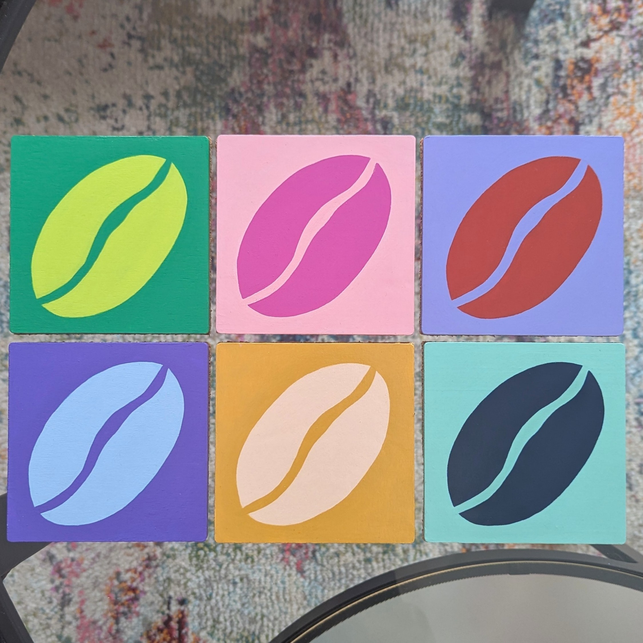 Coffee Bean Coasters Table