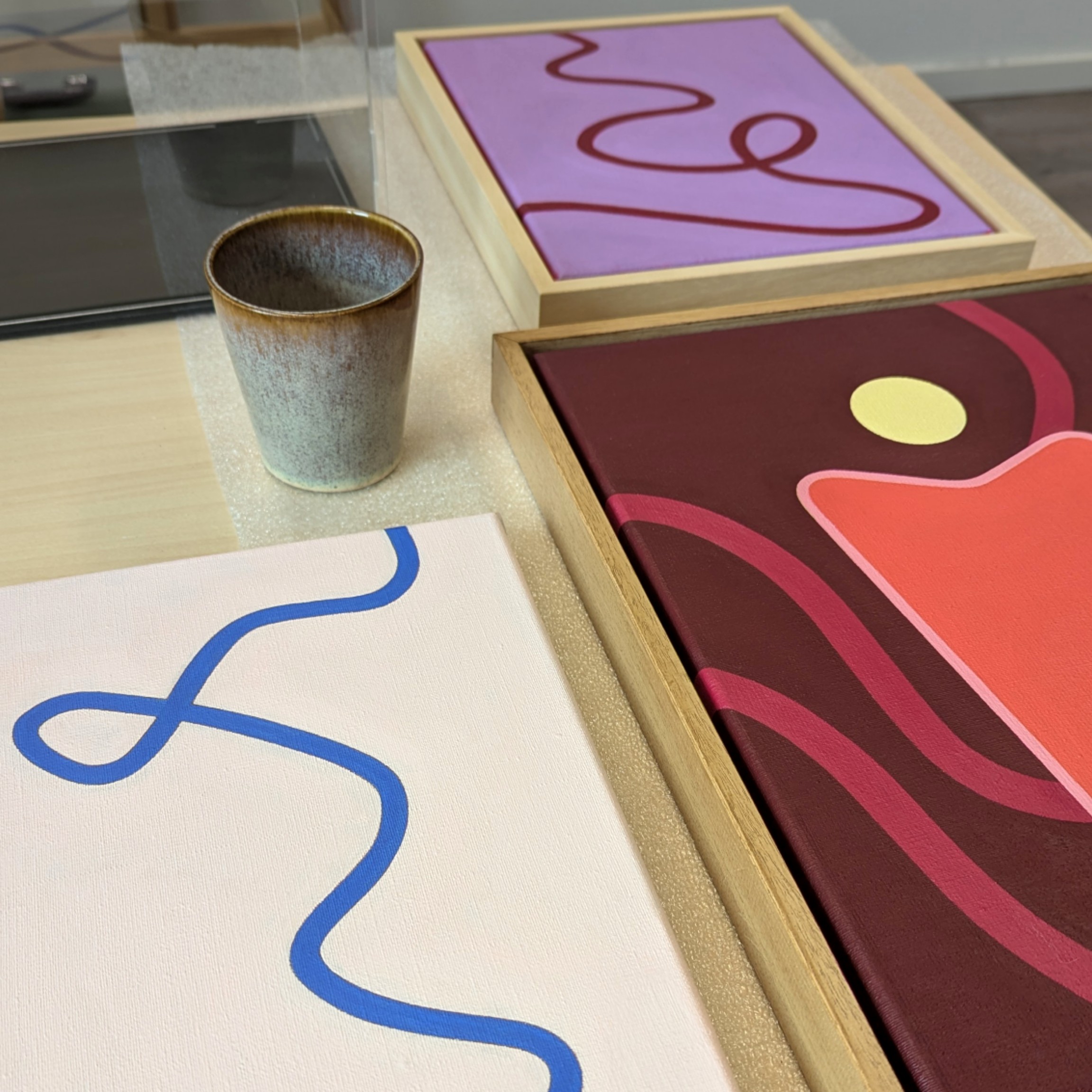 Curvy paintings and Fire