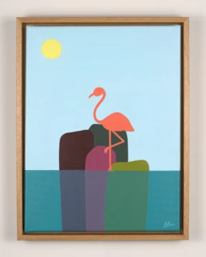 Courage painting in frame